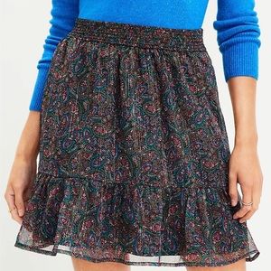 NWT Loft “Shimmer Paisley Tiered Skirt”